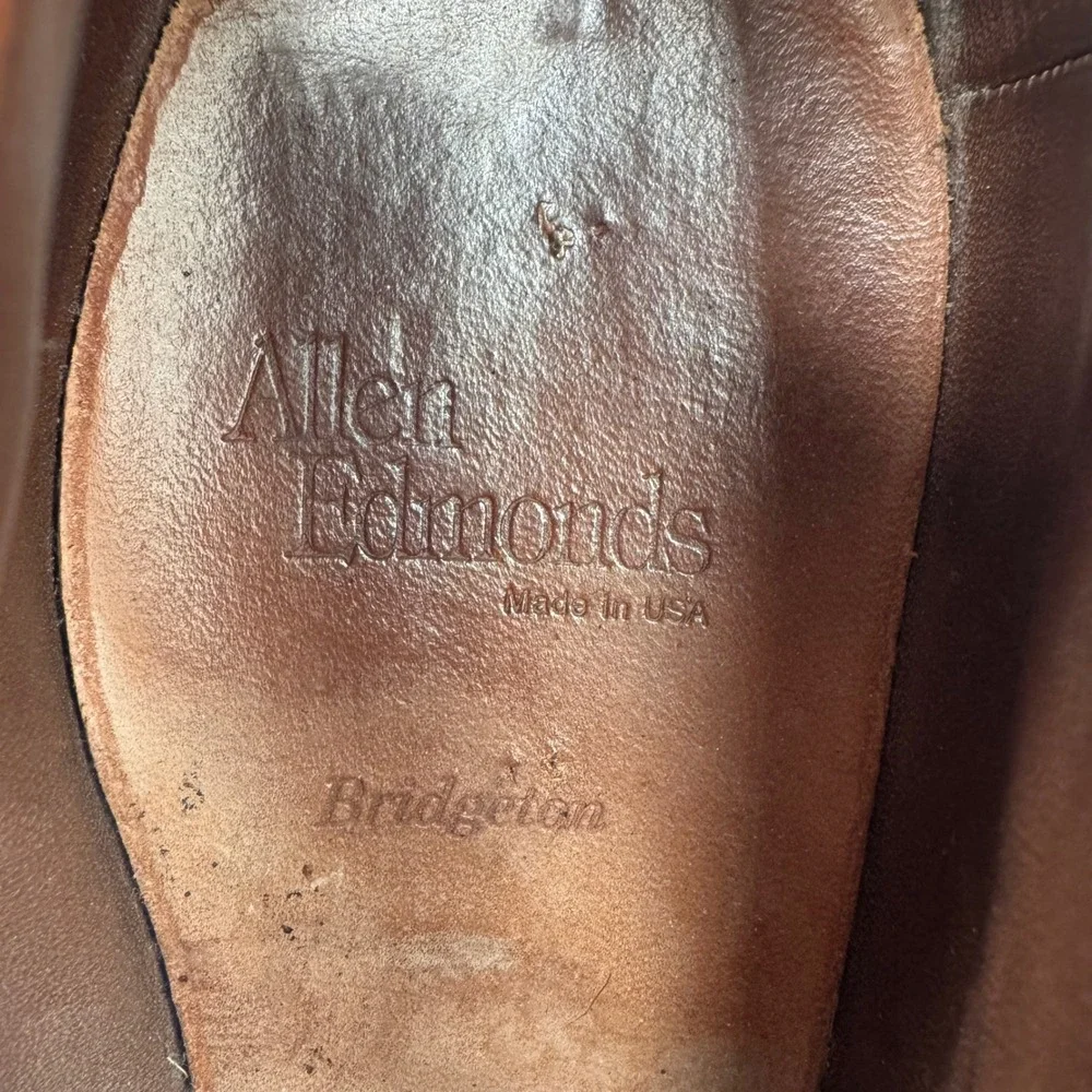 Allen‎ Edmonds Bridgton Tassel Loafer Wingtip Leather Mens Dress Shoes 8.5 Brown
